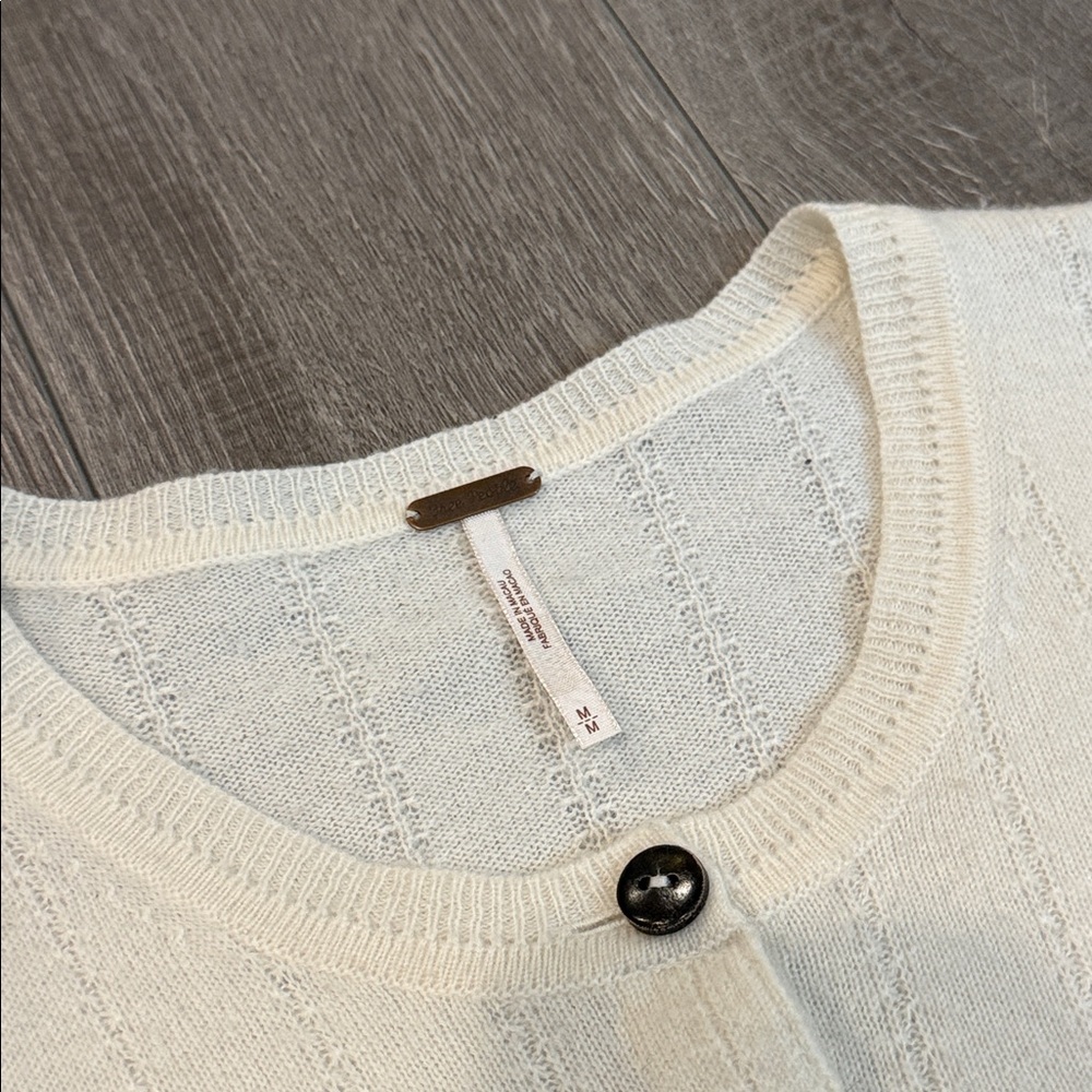 Free People White Cropped Cardigan - Picture 4 of 8